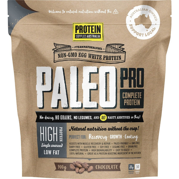 Protein Supplies Australia PaleoPro Egg White Protein Chocolate 900g