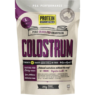 Protein Supplies Australia Colostrum Grass Fed Pure 20% Immunoglobulin (IgG) 200g