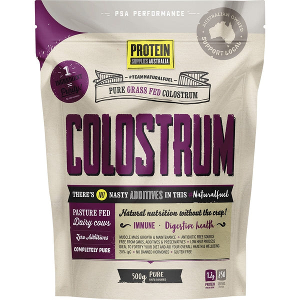 Protein Supplies Australia Colostrum Grass Fed Pure 20% Immunoglobulin (IgG) 500g