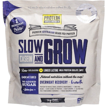 Protein Supplies Australia Slow & Grow Slow Release Pure 1kg