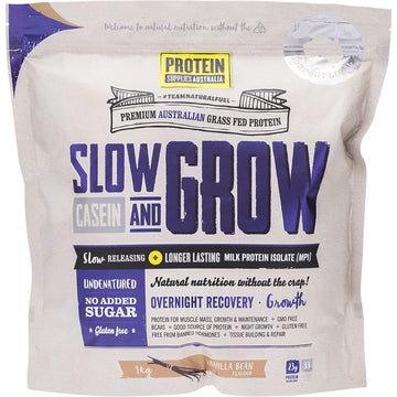 Protein Supplies Australia Slow & Grow Slow Release Vanilla Bean 1kg