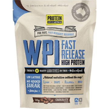 Protein Supplies Australia WPI Whey Protein Isolate Chocolate 500g