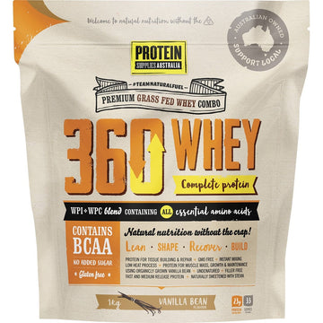 Protein Supplies Australia 360Whey Vanilla Bean WPI+WPC Combo 1kg