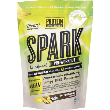 Protein Supplies Australia Spark All Natural Pre-workout Pine Coconut 250g