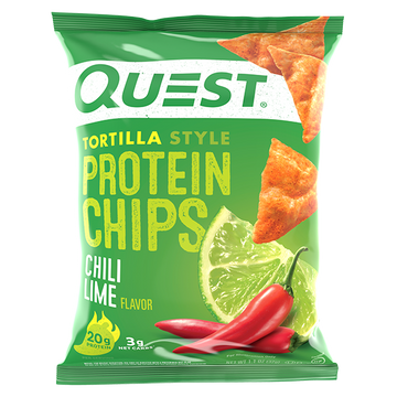 Quest Nutrition, Tortilla Style Protein Chips, Chili Lime, 6 Bags, 1.1 oz (32 g) Each