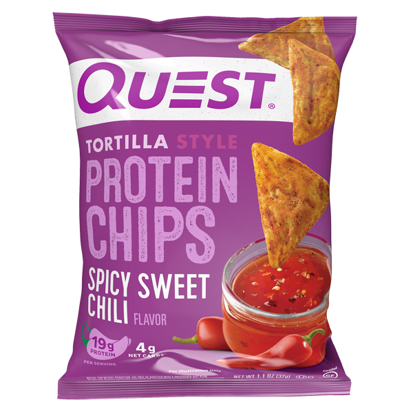 Quest Nutrition, Tortilla Style Protein Chips, Spicy Sweet Chili, 6 Bags, 1.1 oz (32 g) Each