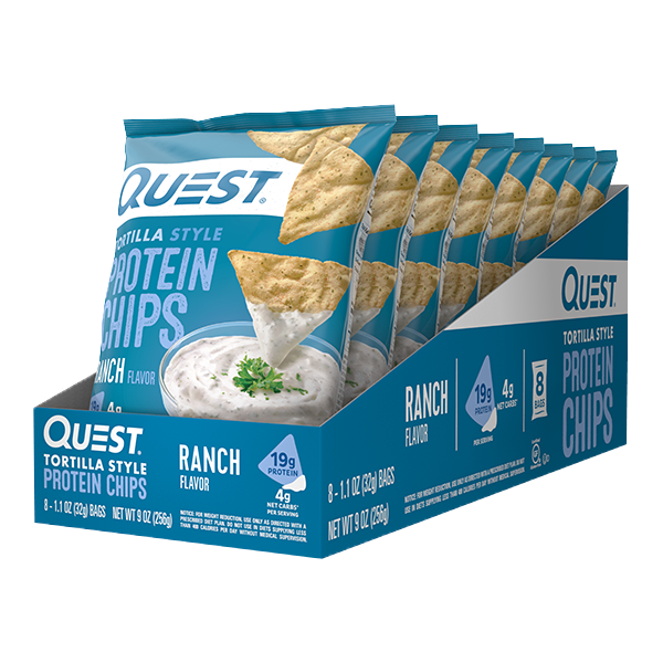 Quest Nutrition, Tortilla Style Protein Chips, Ranch, 6 Bags, 1.1 oz (32 g)
