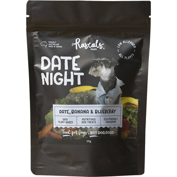 Rascals Treats Dog Treats Date Night Date & Blueberry 5x125g