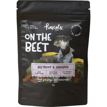 Rascals Treats Dog Treats On The Beet Beetroot 5x125g