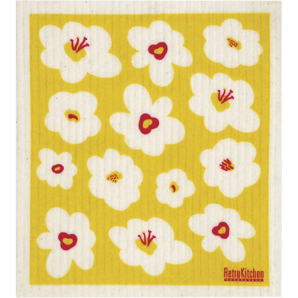 Retrokitchen 100% Compostable Sponge Cloth Retro Flowers