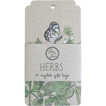 Sow 'N Sow Recycled Gift Tags Herbs 10pk