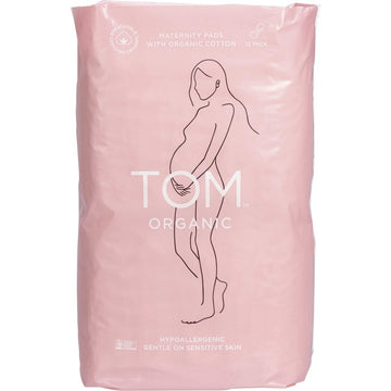TOM Organic Maternity Pads Ultra Absorbent for Post Birth 3x12pk