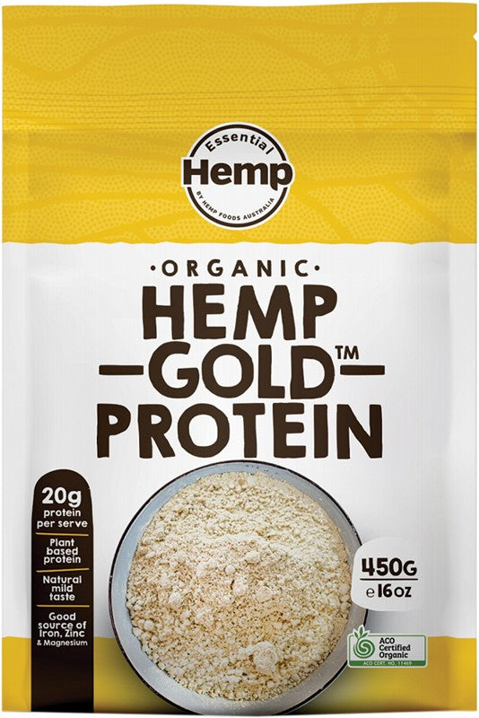 Hemp Foods Australia Organic Hemp Gold Protein Contains Omega 3, 6 & 9 450g