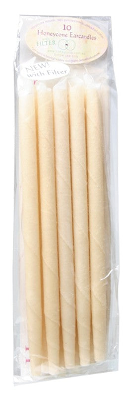 Honeycone Ear Candles with Filter 100% Unbleached Cotton 10pk