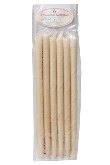 Honeycone Ear Candles with Filter 100% Unbleached Cotton 6pk