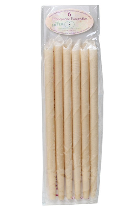 Honeycone Ear Candles with Filter 100% Unbleached Cotton 6pk