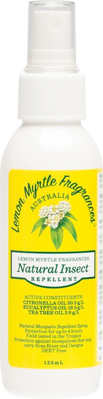 Lemon Myrtle Fragrances Natural Insect Repellent 125ml