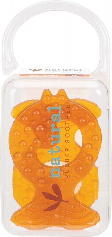 Natural Rubber Soothers Teether Twin Pack Fish 2pk