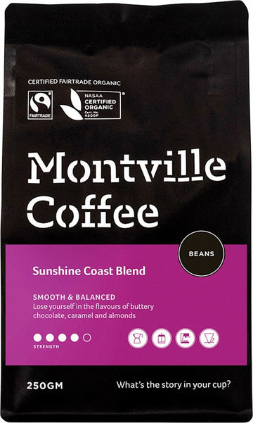 Montville Coffee Coffee Beans Sunshine Coast Blend 250g