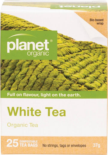 Planet Organic Herbal Tea Bags White Tea 25pk