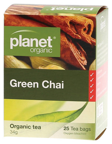 Planet Organic Herbal Tea Bags Green Chai 25pk