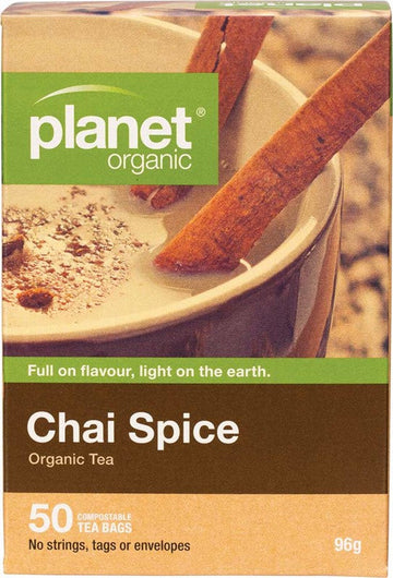 Planet Organic Herbal Tea Bags Chai Spice 50pk