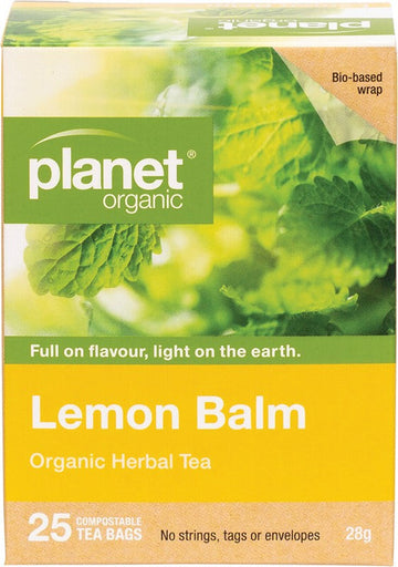 Planet Organic Herbal Tea Bags Lemon Balm 25pk