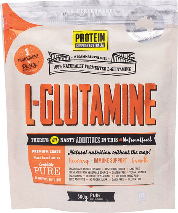 PROTEIN SUPPLIES AUSTRALIA L-Glutamine (Plant-based)  Pure 500g
