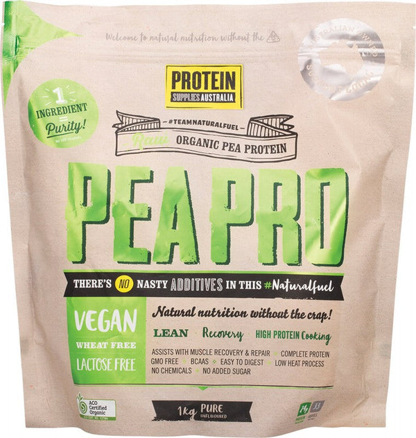 PROTEIN SUPPLIES AUSTRALIA PeaPro (Raw Pea Protein)  Pure 1kg