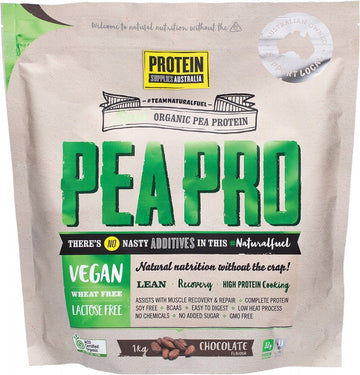PROTEIN SUPPLIES AUSTRALIA PeaPro (Raw Pea Protein)  Chocolate 1kg