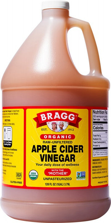 BRAGG Apple Cider Vinegar  Unfiltered & Contains The Mother 3.8L