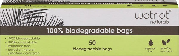 Wotnot Biodegradable Nappy Bags 100% Compostable 50pk