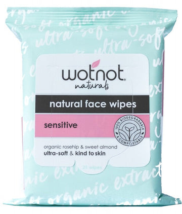 Wotnot Natural Face Wipes Sensitive 25pk