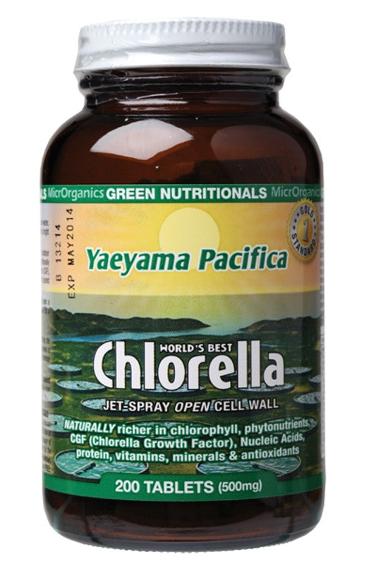 Green Nutritionals Yaeyama Pacifica Chlorella Tablets 500mg 200 Tabs