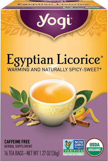 YOGI TEA Herbal Tea Bags  Egyptian Licorice 16