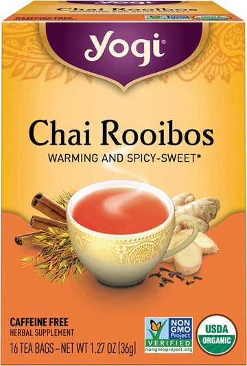YOGI TEA Herbal Tea Bags  Chai Rooibos 16