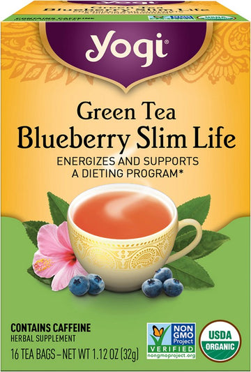 YOGI TEA Herbal Tea Bags  Green Tea Blueberry Slim Life 16