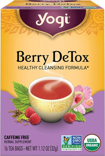 YOGI TEA Herbal Tea Bags  Berry DeTox 16