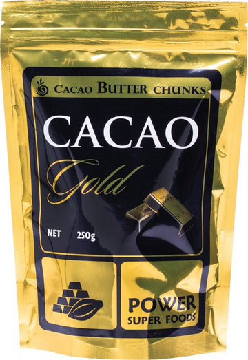 Power Super Foods Cacao Gold Raw Cacao Butter 250g