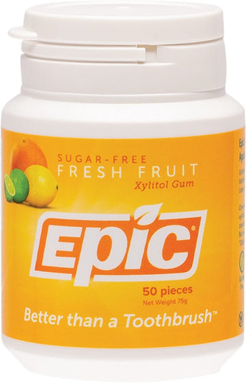 Epic Xylitol Chewing Gum Fresh Fruit 50pcs