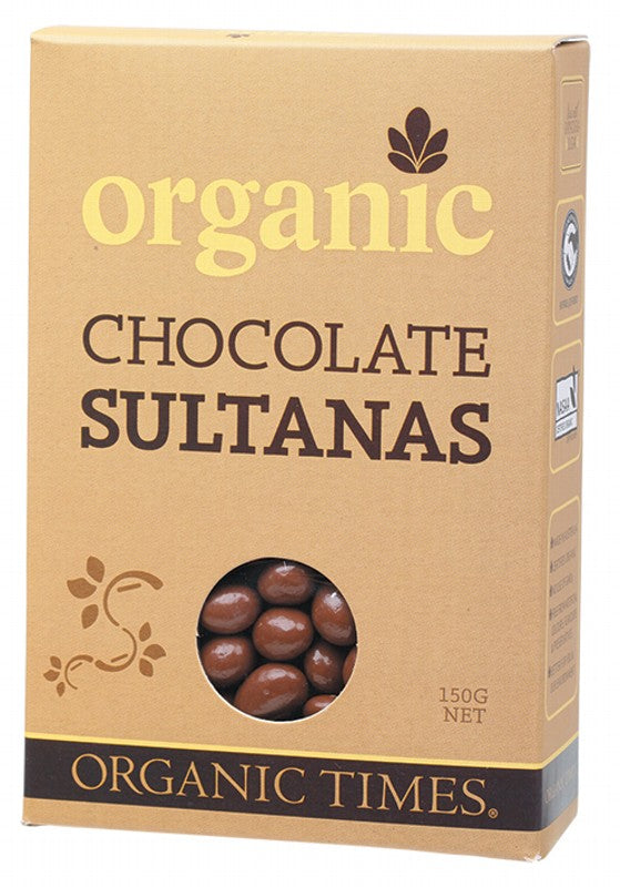 Organic Times Milk Chocolate Sultanas 150g