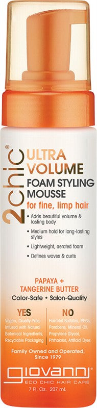 Giovanni Styling Mousse 2chic Ultra Volume Fine, Limp Hair 207ml