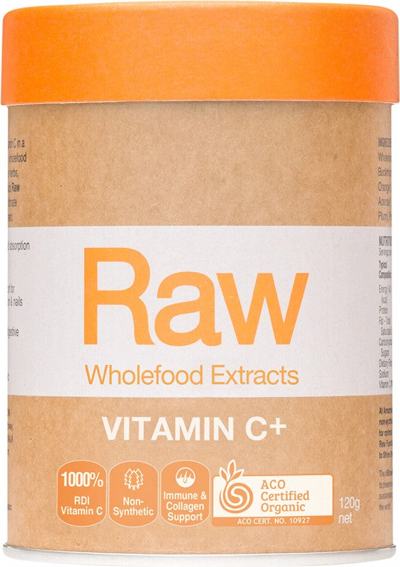 Amazonia Raw Wholefood Extracts Vitamin C+ Passionfruit Flavour 120g