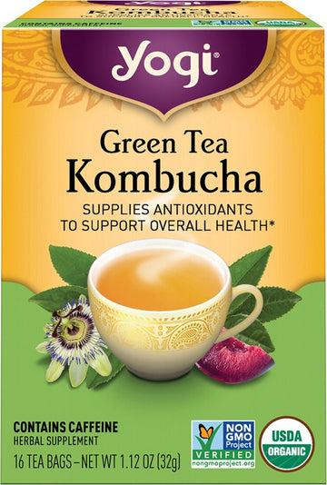 YOGI TEA Herbal Tea Bags  Green Tea Kombucha 16