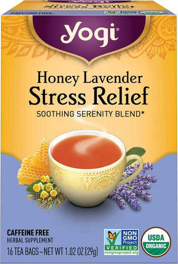 YOGI TEA Herbal Tea Bags  Honey Lavender Stress Relief 16