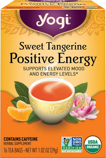 YOGI TEA Herbal Tea Bags  Sweet Tangerine Positive Energy 16