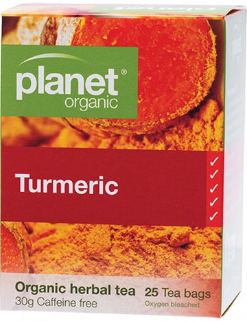 Planet Organic Herbal Tea Bags Turmeric 25pk