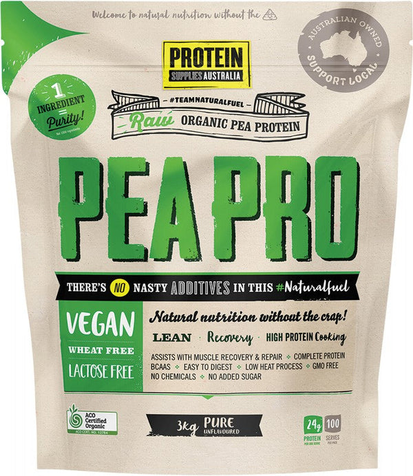 PROTEIN SUPPLIES AUSTRALIA PeaPro (Raw Pea Protein)  Pure 3kg