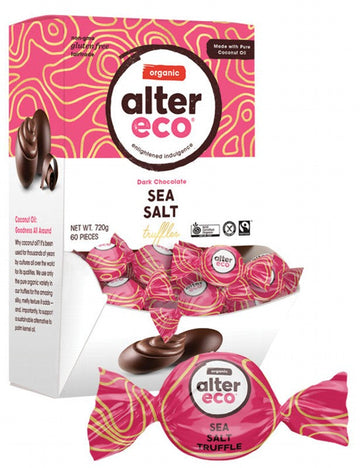 ALTER ECO Chocolate (Organic)  Dark Sea Salt Truffles 60x12g