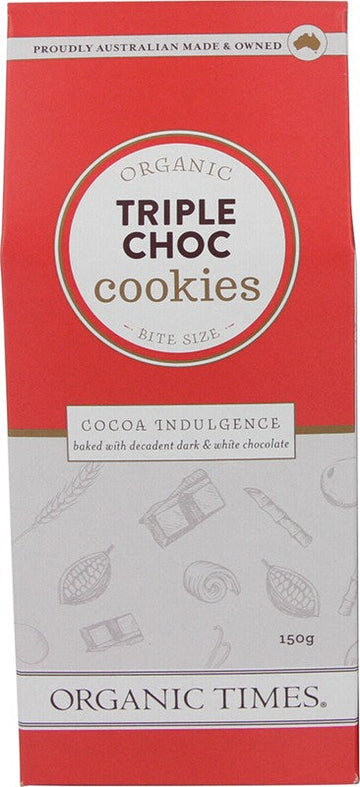 Organic Times Cookies Triple Choc Chip 150g